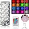 Rechargeable Diamond Rose Crystal Bedside Lamp