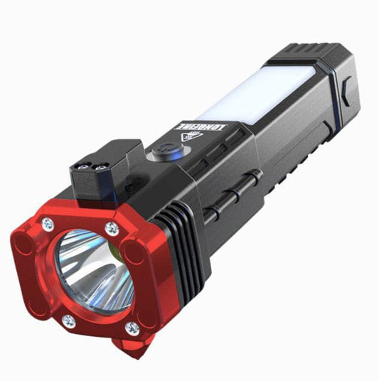 Ultimate Car Escape Tool: Rechargeable Tactical LED Torch & Window Breaker